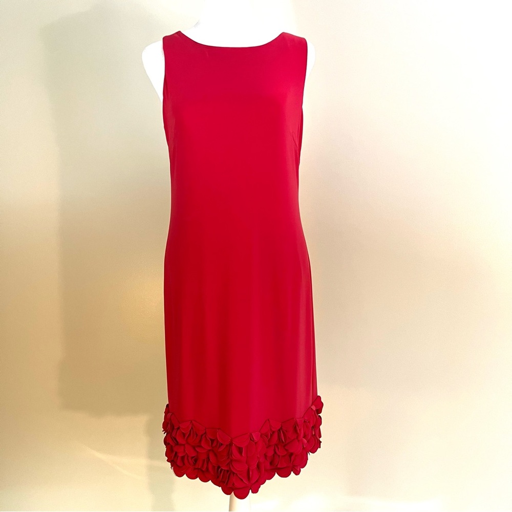 Taylor pink/magenta dress with bottom ruffle detail size 4